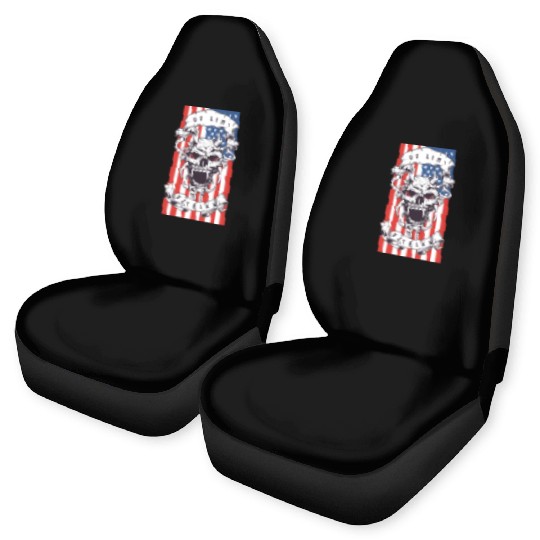 US Army Veteran Skull Car Seat Covers