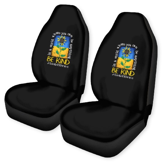 Be Kind Sunflower Ukraine Flag Car Seat Covers