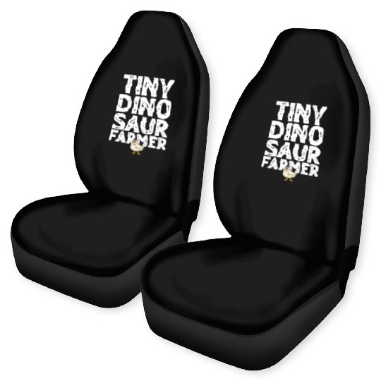Tiny dino farmer - Dinosaur Funny Dinosaur Farmer Car Seat Covers
