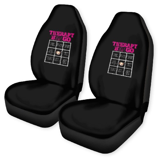 Therapy Bingo Card Car Seat Covers Dark Humor Mental Healt