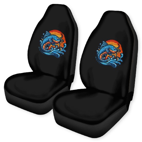 Leaping Catfish Sunset Car Seat Covers