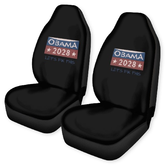 Obama 2028 Political Protest Rally Presidential Car Seat Covers