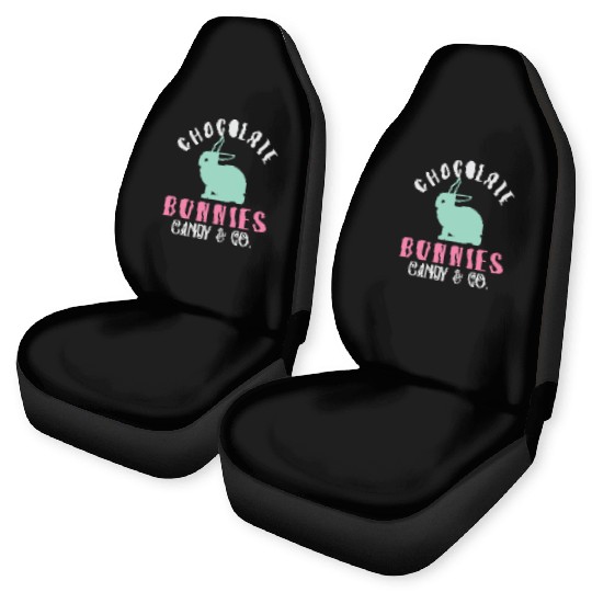 Chocolate Bunnies Candy & Co Happy Easter Holiday Car Seat Covers