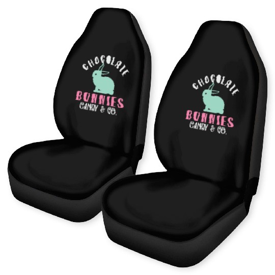 Chocolate Bunnies Candy & Co Happy Easter Holiday Car Seat Covers