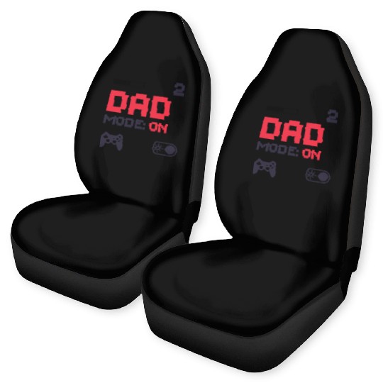 Dad Mode On Retro Gamer Dad Pixel Art Design Car Seat Covers