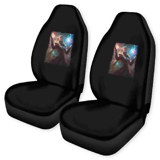 Magical Elf Sorceress under Starlight Car Seat Covers