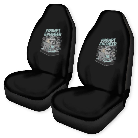 Prompt Engineer AI Robot Programmer Tech Nerd Car Seat Covers