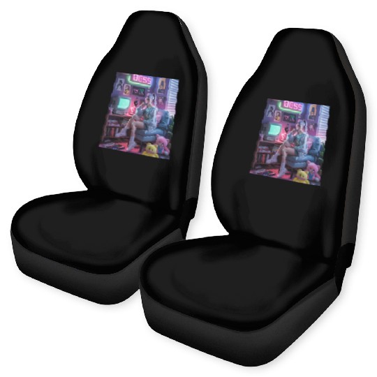 Y2K Gamer Girl Vibes – Retro Tech & Neon Room Aest Car Seat Covers