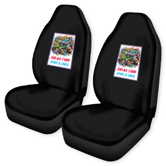 Tractor Pulling Power Car Seat Covers