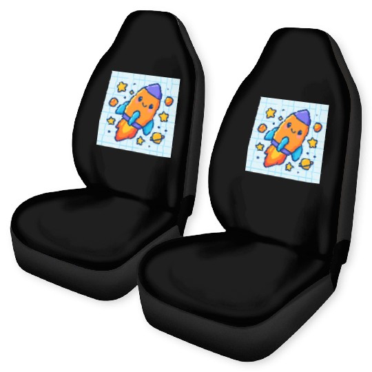 Space rocket Car Seat Covers
