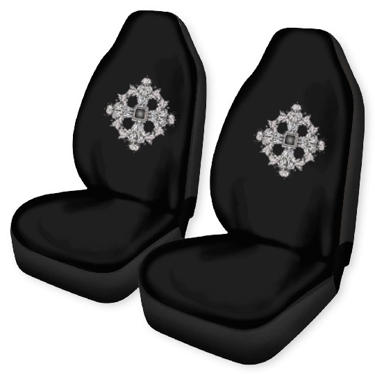 Arabesque Ornament with a Baroque Flair in Gray Car Seat Covers