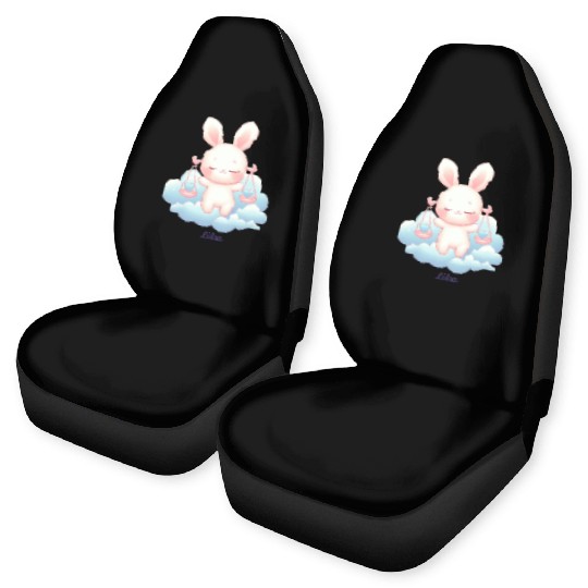 Sweet Bunny Libra Illustration Car Seat Covers