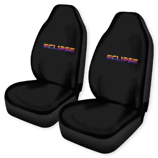 Galaxy Rainbow Eclipse Text Design Car Seat Covers