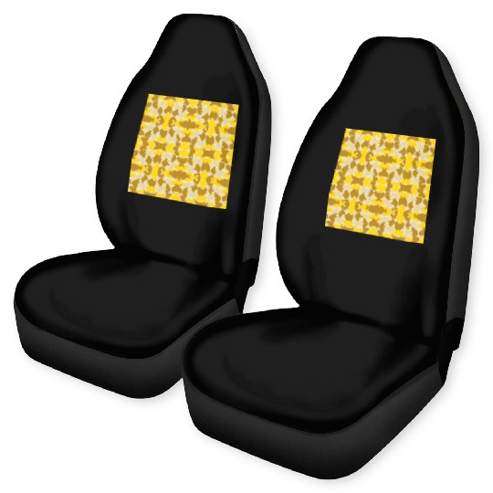 Abstract Gold and Brown Pattern Car Seat Covers