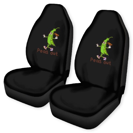 Playful Pea Out Character for Casual Wear Car Seat Covers