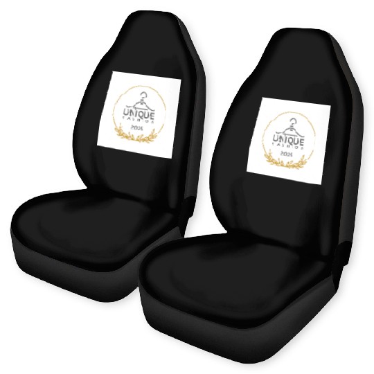 Black And Gold Minimalist Fashion Logo Car Seat Covers