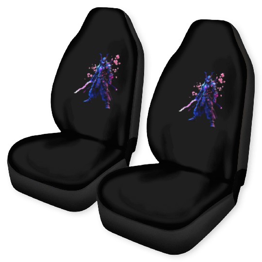 Neon Samurai Warrior Car Seat Covers