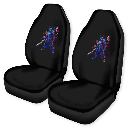 Neon Samurai Warrior Car Seat Covers