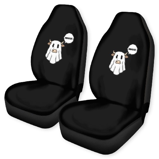 Funny Ghost Cow Car Seat Covers