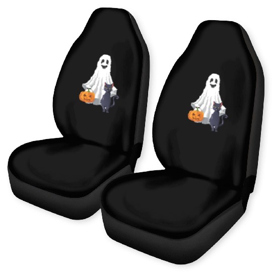 Halloween Ghost Cat Pumpkin Car Seat Covers