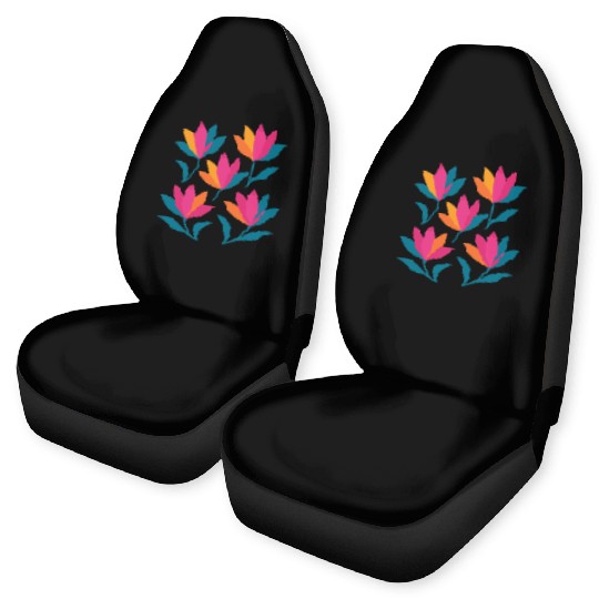 Colorful Abstract Tulips Graphic Car Seat Covers