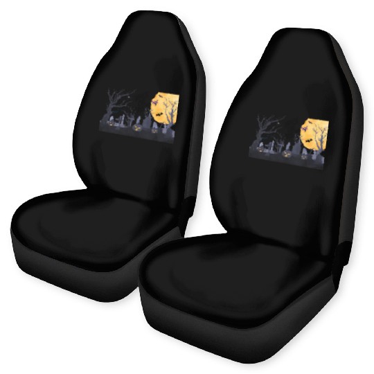 Trick-or-Treat Pumpkin Graveyard Car Seat Covers