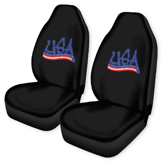 graffiti text banner usa united states america 3 c Car Seat Covers