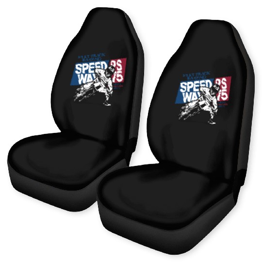 Flat Track Rider - Speedway Racing Car Seat Covers