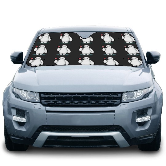 Disney Big Hero 6 Baymax With Lollipop Cute Shot gifts trends Car Sun Shades