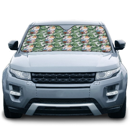 Cat Bubble Tea Anime Car Sun Shades