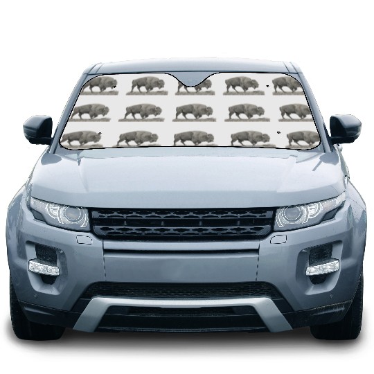 Buffalo Drawing Car Sun Shades