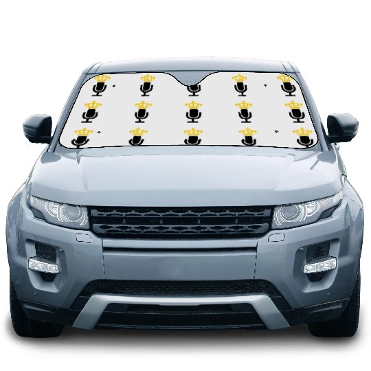 King Microphone Icon Car Sun Shades