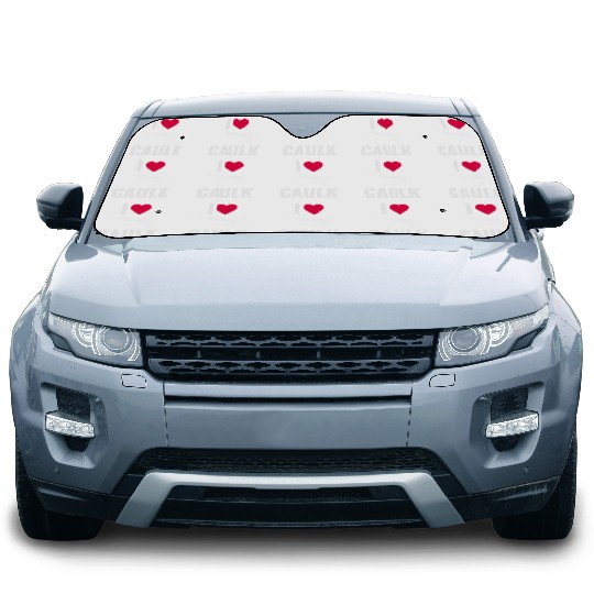 I love Caulk Funny Construction Worker Car Sun Shades