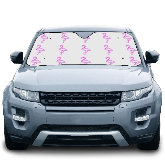 Neon Flamingo Car Sun Shades