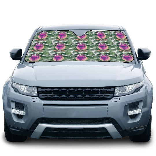 Flamingo Skull Halloween bones demon Car Sun Shades