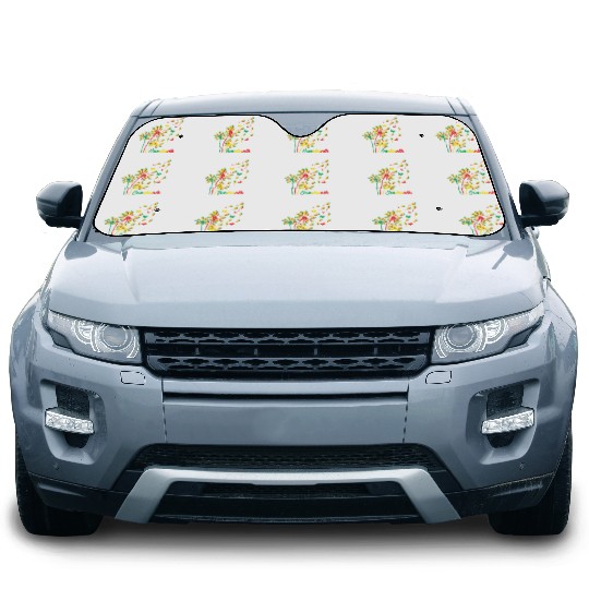 Dandelion Flower With Flying Fists Juneteenth Cele Car Sun Shades