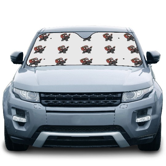Great Dane Santa Claus Christmas Car Sun Shades