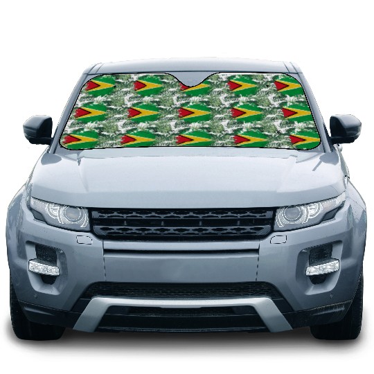 Guyana flag blob Car Sun Shades