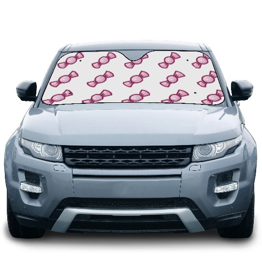 Cute Pink Sprinkled Candy Car Sun Shades