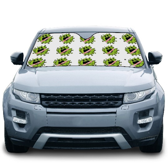 Green Cartoon Meme Car Sun Shades