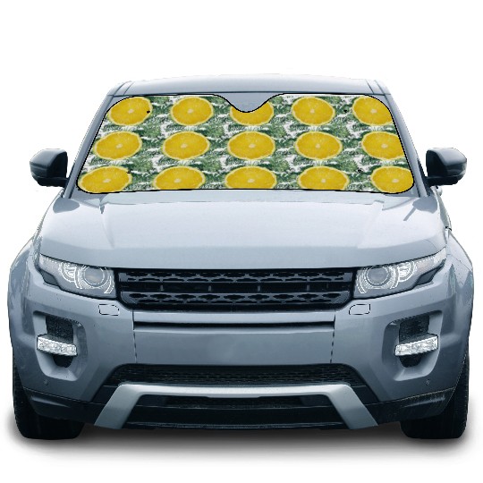Radiate Positive Lemon Slice. Juicy Slice Lemon Car Sun Shades