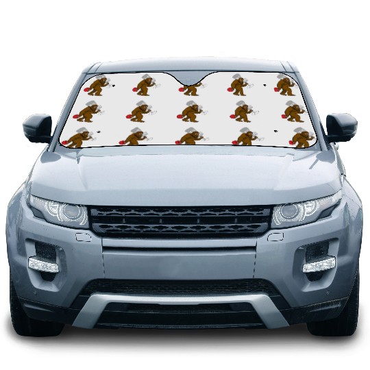 Disc Golf Ape Man Car Sun Shades