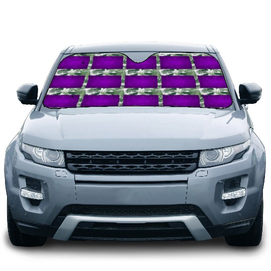 Beautiful Purple Snowflakes Pattern Car Sun Shades