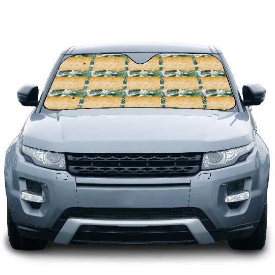Orange Christmas Snowflakes Bokeh Winter Car Sun Shades
