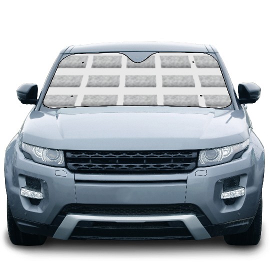 Grey Bokeh Christmas Snowflakes Car Sun Shades