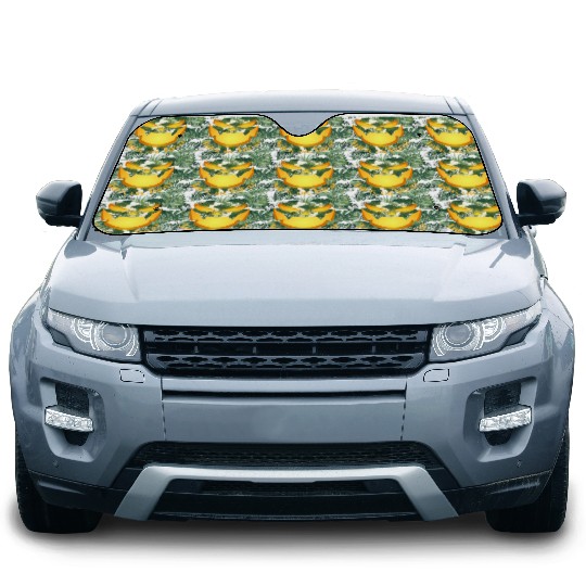 pumpkin horror face Car Sun Shades
