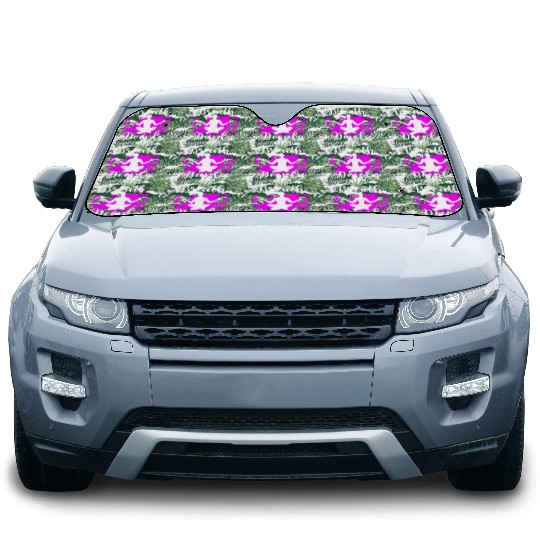 Yoga Car Sun Shades Breath Deeply Pink Lotus Gift Car Sun Shades