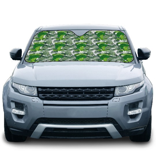 Green Is Groovy Broccoli Vegetable Car Sun Shades