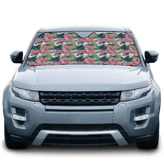 Patriotic Drone Pilot USA Drone Lover Car Sun Shades