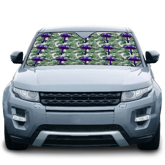 Magic Purple Mushroom Car Sun Shades
